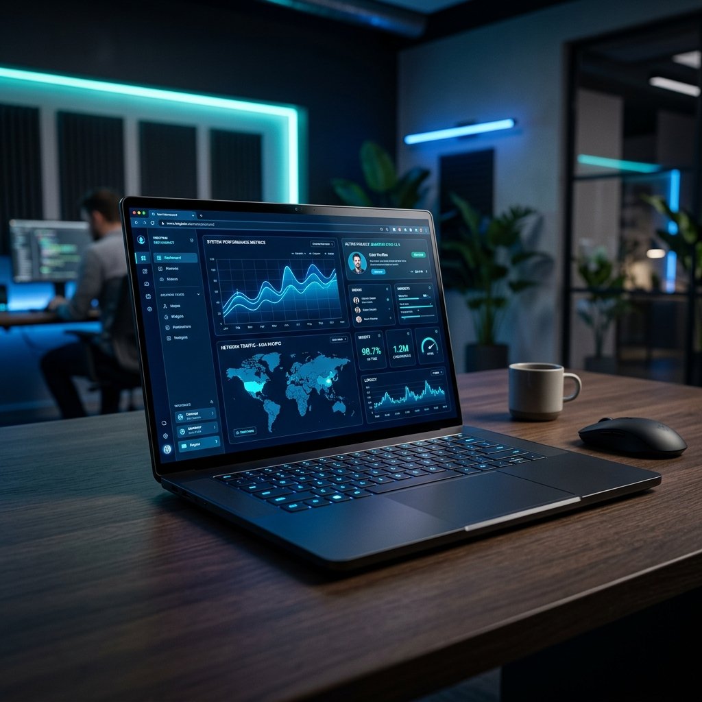 TechySync High Performance Workstation Laptop Mockup